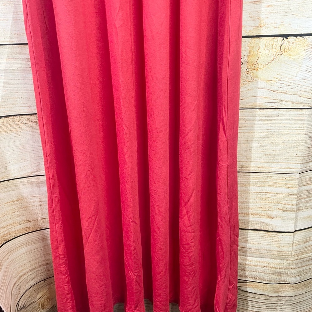 Loveappella v-neck jersey stretch orange maxi sleeveless dress Size XS pullover - Picture 5 of 9